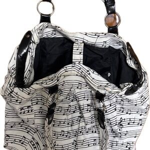 Musical Note Patterned Tote Bag